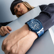 Relógio Maurice Lacroix AIKON AUTOMÁTICO 39MM BLUE PVD LIMITED EDITION AI6007-PVC00-430-4